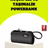 ® Yeni Ürün Dahili Type-c Konektörlü Mini 2000mah Powerbank