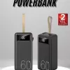 ® Yeni Ürün Powerbank 60.000 Mah Taşınabilir Şarj Hızlı El Fenerli Dijital Göstergeli
