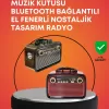 ® Yeni Ürün Nostaljik Radyo Görünümlü Bluetooth HoparlörFm/am Yayın Kablosuz Bağlantı Şarj Edilebilir