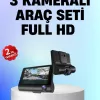 ® Yeni Ürün Full Hd 1080p 3 Kameralı Araç DvrGece Görüşlü Ve G-sensörlü Güvenlik Çözümü