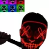 ® Yeni Ürün Led Işıklı Neon Maske Cadılar Bayramı Maskesi Korkunç Korku Maskesi