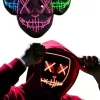 ® Yeni Ürün Led Işıklı Neon Maske Cadılar Bayramı Maskesi Korkunç Korku Maskesi
