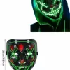 ® Yeni Ürün Led Işıklı Neon Maske Cadılar Bayramı Maskesi Korkunç Korku Maskesi