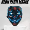 ® Yeni Ürün Led Işıklı Neon Maske Cadılar Bayramı Maskesi Korkunç Korku Maskesi