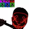 ® Yeni Ürün Led Işıklı Neon Maske Cadılar Bayramı Maskesi Korkunç Korku Maskesi