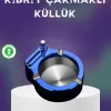 ® Yeni Ürün Dekoratif Çakmaklı Küllük Kolay Temizlenebilir Metal
