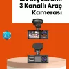 ® Yeni Ürün Full Hd Araç Kamerası  Çift Yönlü Kayıt Ve Darbe Sensörü