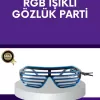 ® Yeni Ürün Led Işıklı Parti Gözlüğü Renkli Eğlence Aksesuarı