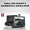 ® Yeni Ürün Araç Kamerası 3’lü Full Hd Dvr 1080p Gece Görüşlü Ve G-sensörlü
