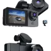 ® Yeni Ürün 3 Kameralı 2 İnç 1080p Araç İçi Kamera Sürüş Kamerası Carplay
