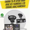 ® Yeni Ürün Ta-01 3 Kameralı 1080p Araç Kamerası Siyah