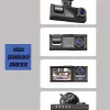® Yeni Ürün Ta-01 3 Kameralı 1080p Araç Kamerası Siyah