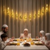 ® Yeni Ürün 10 Adet Sarkıtlı Ramazan Hilal Üstü Cami Temalı LED IşıkPilli 2 Metre Ramazan Süsü, İslami Dekorasyon, Ev ve Mekanlar İçin Dekoratif Ortam