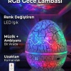 ® Yeni Ürün Bluetooth Hoparlörlü RGB Gece LambasıDinazor yumurtası Işıklı, Uzaktan Kumandalı Dekor Lamba