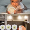 ® Yeni Ürün 3lü Uzaktan Kumandalı Pilli Yapışkanlı Kablosuz Led Spot Lambalar