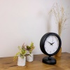 ® Yeni Ürün Siyah Metal Zarif Masa Saati 25×20 cm