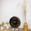® Yeni Ürün Krom Metal Siyah Retro Masa Saati 25×20 cm