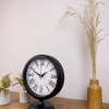 ® Yeni Ürün Siyah Metal Modern Masa Saati 25×20 cm