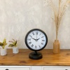 ® Yeni Ürün Siyah Metal Roma Rakamlı Masa Saati 25×20 cm