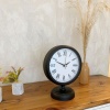 ® Yeni Ürün Siyah Metal Roma Rakamlı Masa Saati 25×20 cm