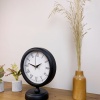 ® Yeni Ürün Siyah Metal Retro Masa Saati 25×20 cm