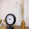 ® Yeni Ürün Siyah Metal Farsça Masa Saati 25×20 cm