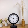® Yeni Ürün Siyah Metal Farsça Masa Saati 25×20 cm