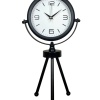 ® Yeni Ürün Black Elegant Metal Üç Ayaklı Masa Saati