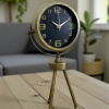 ® Yeni Ürün Vintage Tripod Eskitme Metal Üç Ayaklı Masa Saati
