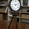 ® Yeni Ürün Pure Black Roma Rakamlı Üç Ayaklı Metal Masa Saati