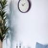 ® Yeni Ürün 36 Cm Mor Dekoratif Duvar Saati