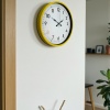 ® Yeni Ürün 36 Cm Sarı Dekoratif Duvar Saati