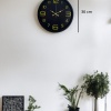 ® Yeni Ürün 36 Cm Siyah Gold Rakamlı Duvar Saati