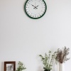 ® Yeni Ürün 36 Cm Yeşil 24 Saat Göstergeli Özel Tasarım Duvar Saati