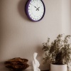 ® Yeni Ürün 36 Cm Mor 24 Saat Göstergeli Özel Tasarım Duvar Saati