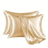 ® Yeni Ürün 2’li  İpek Dokulu Saten Yastık Kılıfı 50x70AltınMikrosaten, Saç ve Cilt Dostu