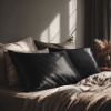 ® Yeni Ürün 2’li İpek Dokulu Saten Yastık Kılıfı 50x70SiyahMikrosaten, Saç ve Cilt Dostu