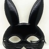 ® Yeni Ürün Siyah Renk Kumaş Malzemeden İmal Eva Tavşan Maskesi 19x15 Cm