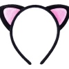 ® Yeni Ürün Sevimli Kedi Kulak Pofuduk Kedi Taç Siyah İçi Pembe Renk 17x15 Cm