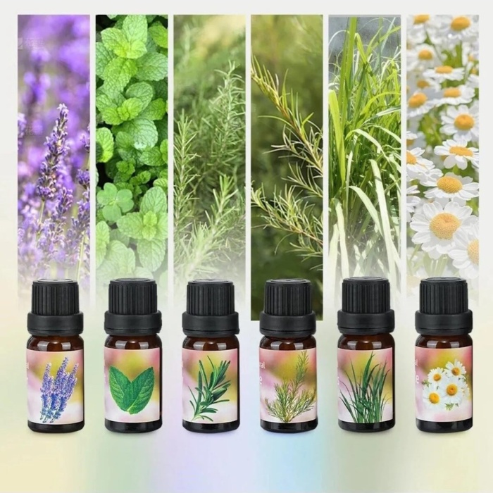 ® Yeni Ürün 6lı Ekonomi karışık SET Esansiyel Uçucu Yağı Buhardanlık Difüzör Esansı Oda Kokusu