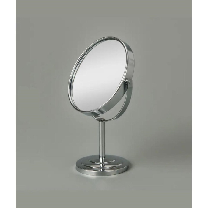 ® Yeni Ürün Masaüstü Ayaklı 360° Dönebilen Ev, Ofis, İşyeri, Seyahat İçin Mini Krom büyüteçli ayna 21x15