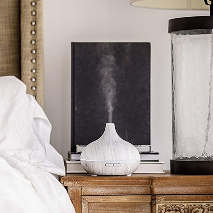 Aroma Difüzör Gece Işığı 7 Led Nemlendirici Kumandalı 550 ml Buhar Makinesi