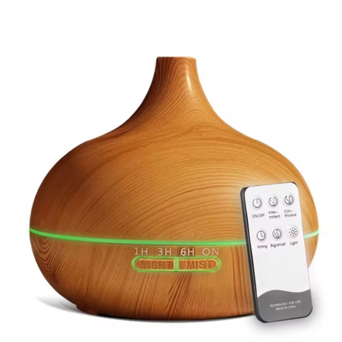 ® Yeni Ürün Aroma Difüzör Gece Işığı 7 Led Nemlendirici Kumandalı 550 ml Buhar Makinesi