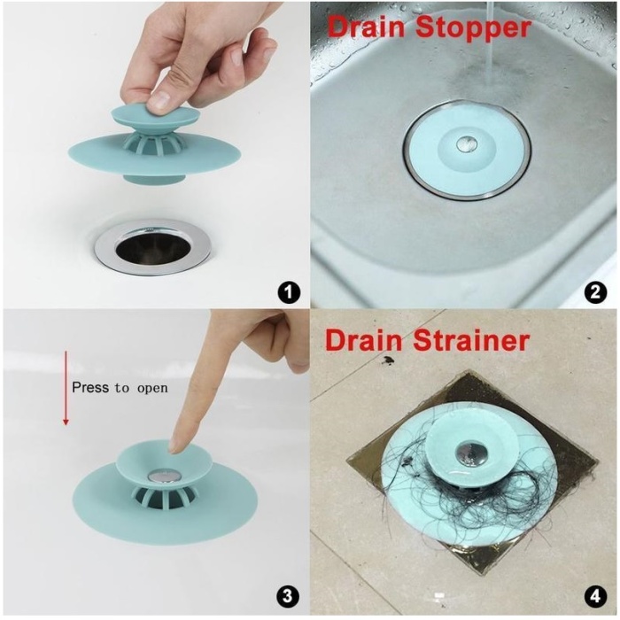 Vakumlu Lavabo Süzgeci - Tahliye ve Durdurma Süzgeci
