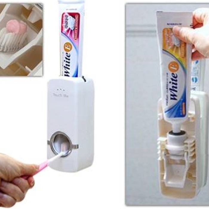 Biomak Otomatik Diş Macunu Sıkacağı 5 Adet Diş Fırçalığı Yapışkanlı