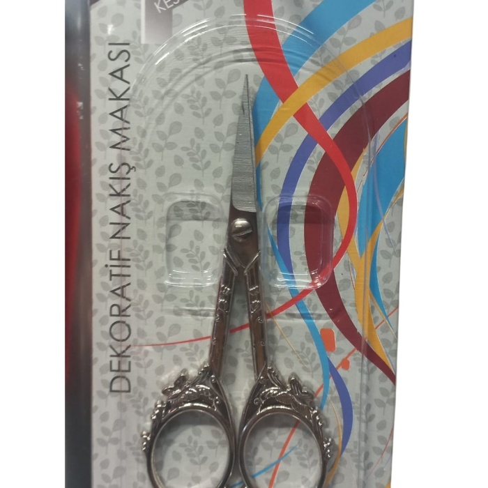Biyomak® Nakış Makası Dekoratif Gümüş YBL-403 Model 12