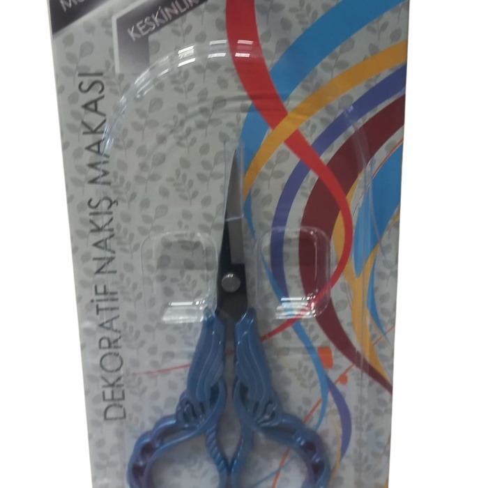 Biyomak® Nakış Makası Dekoratif Mavi YBL-403 Model 16