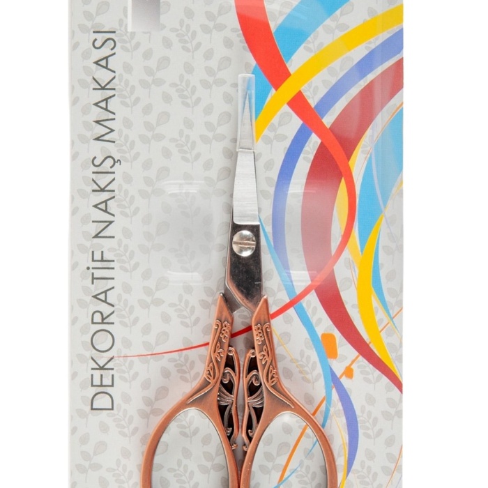 Biyomak® Nakış Makası Dekoratif Bakır Kelebek YBL-403 Model 18