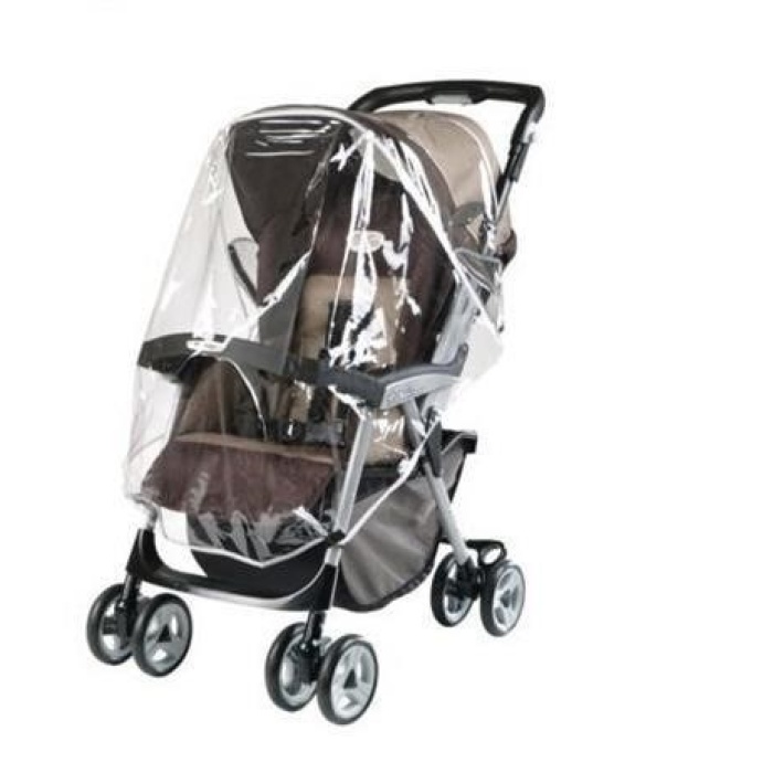 Biomak® Bebek Arabası Puset Şeffaf Yağmurluk Rüzgar Engelleyici Muşamba