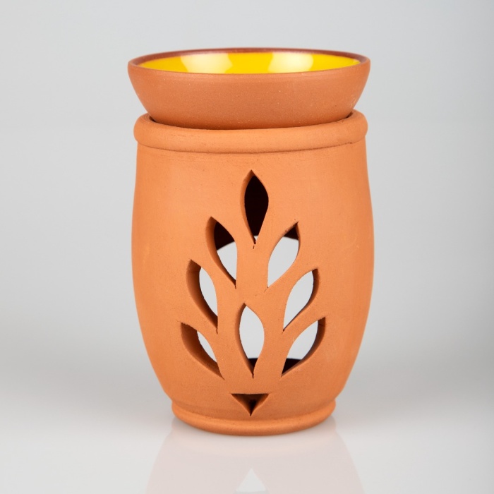 Yaşam Çiçeği El Yapımı Çömlek Buhurdanlık Tütsülük